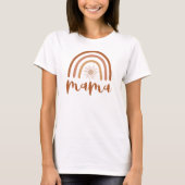 TINLEY Boho Burnt Orange Rainbow Sun Mama T-Shirt (Vorderseite)