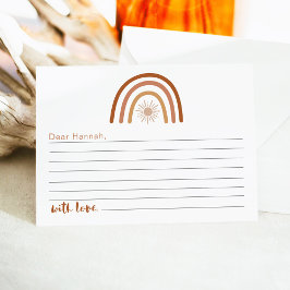 TINLEY Boho Rainbow 1. Geburtstagszeit Kapselkarte Begleitkarte