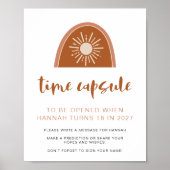 TINLEY Boho Rainbow 1st Birthday Time Capsul Pos Poster (Vorne)