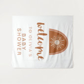 TINLEY Boho Terracotta Rainbow Baby Dusche Wandteppich (Vorderseite (Horizontal))