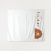 TINLEY Boho Terracotta Rainbow Baby Dusche Wandteppich (Vorderseite (Horizontal))