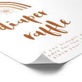 TINLEY Boho Terracotta Rainbow Diaper Raffelzeiche Poster (Ecke)