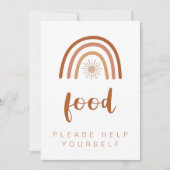 TINLEY Boho Terracotta Rainbow Food Table 12x18 Si Einladung (Vorderseite)