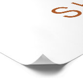 TINLEY Boho Terracotta Rainbow Sun Baby Dusche Poster (Ecke)