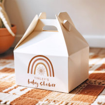 TINLEY Boho Terracotta Rainbow Sun Baby Einladung