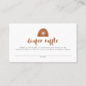 TINLEY Boho Terracotta Rainbow Sun Diaper Raffle P Platzkarte (Vorderseite)