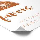 TINLEY Boho Terracotta Regenbogen Favoriten Tafelz Poster (Ecke)