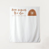 TINLEY Boho Terracotta Regenbogen Hier kommt der S Wandteppich (Vorderseite)