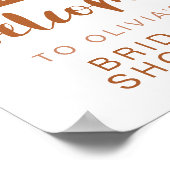 TINLEY Boho Terracotta Sun Rainbow Brautparty Poster (Ecke)