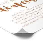 TINLEY Terracotta Rainbow Late Night Diapers Poste Poster (Ecke)