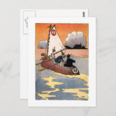 Tinman und Scarecrow in einem Boot Postkarte (Vorne/Hinten)
