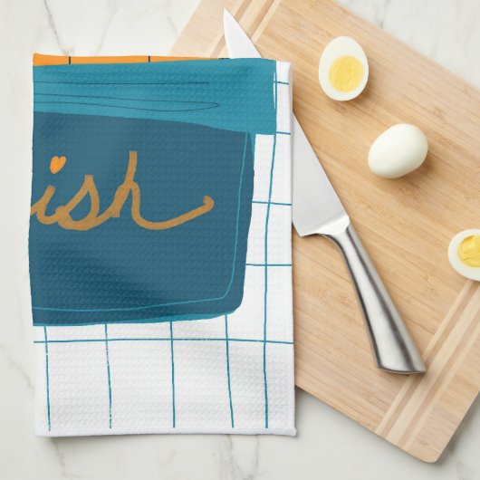 Tinned Fish Kitchen Towel Geschirrtuch (Viertel Falte)