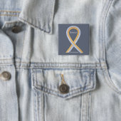 Tinnitus Gold/Silver Awareness Ribbon Custom Butto Button (Beispiel)