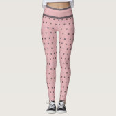 Tinny Polka Dots Pink Gray Leggings (Vorderseite)