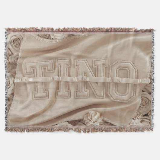 TINO bestickte Rose Blanket Decke (Vorderseite)