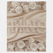 TINO bestickte Rose Blanket Fleecedecke (Vorderseite)
