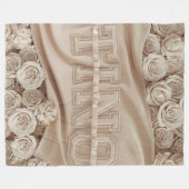 TINO bestickte Rose Blanket Fleecedecke (Vorderseite (Horizontal))