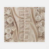 TINO bestickte Rose Blanket Fleecedecke (Vorderseite (Horizontal))