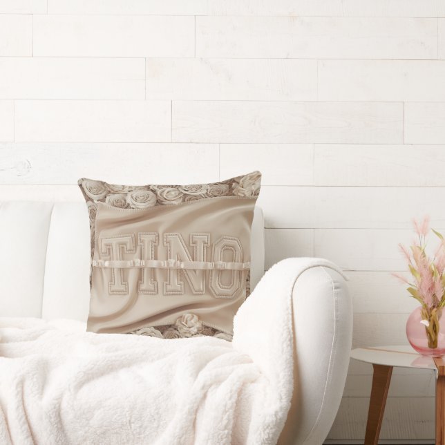 TINO bestickte Rose Kissen (Liege)