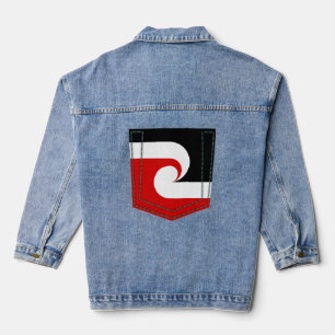 Tino Rangatiratanga Maori Fahnentasche Jeansjacke