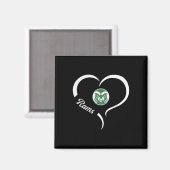 Tinora Rams Logo Halbherz Slogan Hs Magnet (Vorderseite/Rückseite)