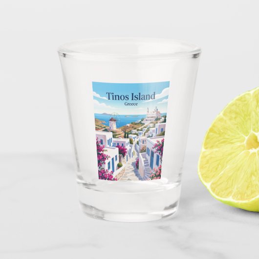 Tinos Insel Griechenland Schnapsglas (Vorderseite)