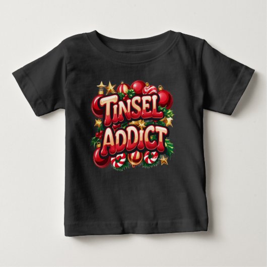 Tinsel Addict Fun Baby T-shirt (Vorderseite)