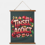 Tinsel Addict Fun Wandteppich Mit Holzrahmen (Vorderseite)
