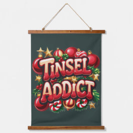 Tinsel Addict Fun Wandteppich Mit Holzrahmen