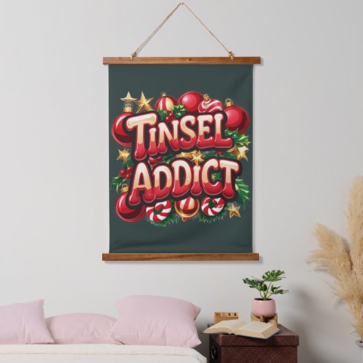 Tinsel Addict Fun Wandteppich Mit Holzrahmen (Schlafzimmer)