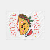 Tinsel And Tacos Cute Christmas Mexican Food Fun  Fleecedecke (Vorderseite (Horizontal))