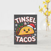 Tinsel And Tacos Cute Christmas Mexican Food Fun  Karte (Gelbe Blume)
