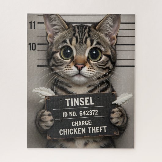Tinsel das Weihnachts-Kätzchen Puzzle (Vertikal)