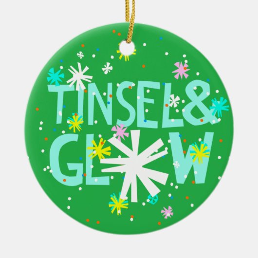 Tinsel & Glow Keramik Ornament (Vorne)