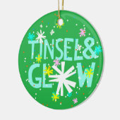 Tinsel & Glow Keramik Ornament (Links)