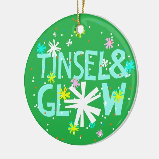 Tinsel & Glow Keramik Ornament (Links)
