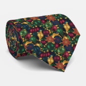 Tinsel - Green Purple Blue Red Christmas Necktie Krawatte (Gerollt)