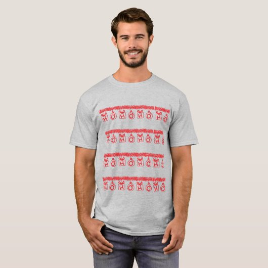 Tinsel HO HO HO (rot) T-Shirt (Vorne ganz)