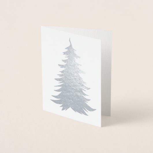 TINSEL Holiday Card Silver Folienkarte (Vorderseite)