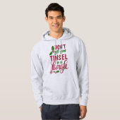 Tinsel in einem Gewirr - Funny Christmas Hoodie (Vorne ganz)