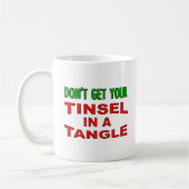 Tinsel in einem zwielichtigen Funny Mug Kaffeetasse (Links)