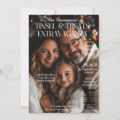 Tinsel & Leckereien Extravaganza Magazine Cover Fo Einladung (Vorderseite)