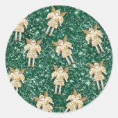 Tinsel Martzkin Weihnachtskleber Runder Aufkleber (Vorderseite)