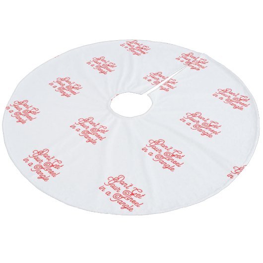 Tinsel Tangle Tree Skirt Fleece Weihnachtsbaumdecke (Schrägansicht)