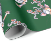 Tinsel Tangled Christmas Cat Geschenkpapier (Rolleneckpunkt)