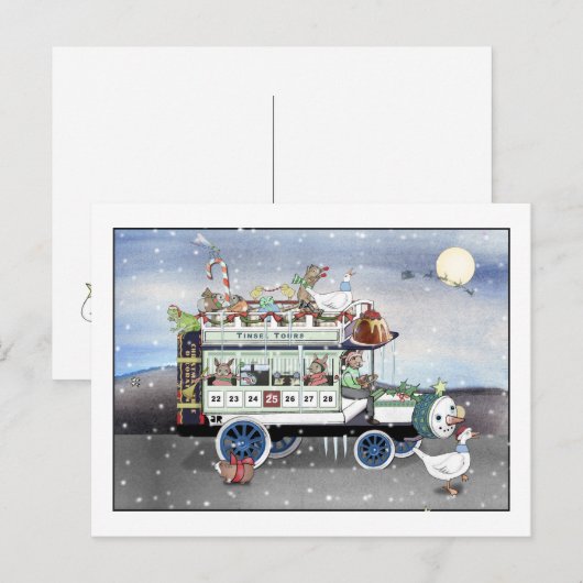 Tinsel Tours Feiertagspostkarte (Vorne/Hinten)