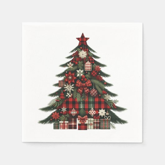 Tinsel Tree Christmas Cocktail | Feiertag Serviette (Vorderseite)