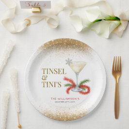 Tinsel und Tinis Weihnachtsfeier Pappteller