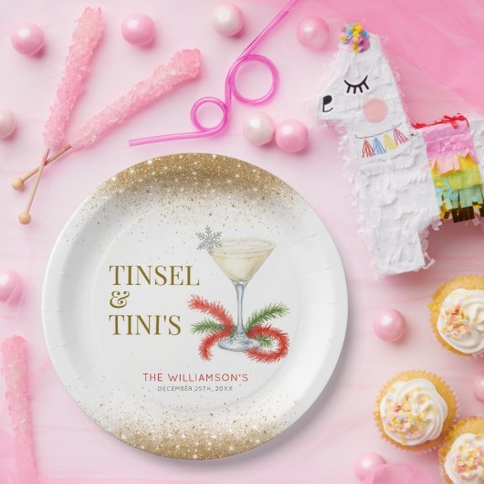 Tinsel und Tinis Weihnachtsfeier Pappteller (Party)