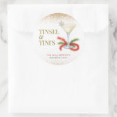 Tinsel und Tinis Weihnachtsfeier Runder Aufkleber (Tasche)